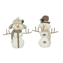 Cargar imagen en el visor de la galería, Muñeco de Nieve Navideño Decorativo - Modelo aleatorio 34x14x44 cm - Material Arena y Poliéster - Adorno de Navidad
