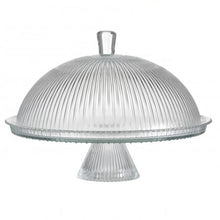 Cargar imagen en el visor de la galería, Tartera de Cristal con Pie y tapa, Soporte para Pasteles Tarta bizcochos Ice Cake
