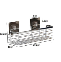 Cargar imagen en el visor de la galería, Accesorios para el baño Cesta Estante Rectangular, Jabonera, Portarollo, Gancho de Acero Inoxidable Con Tarjeta Adhesivo 3M - Tendance
