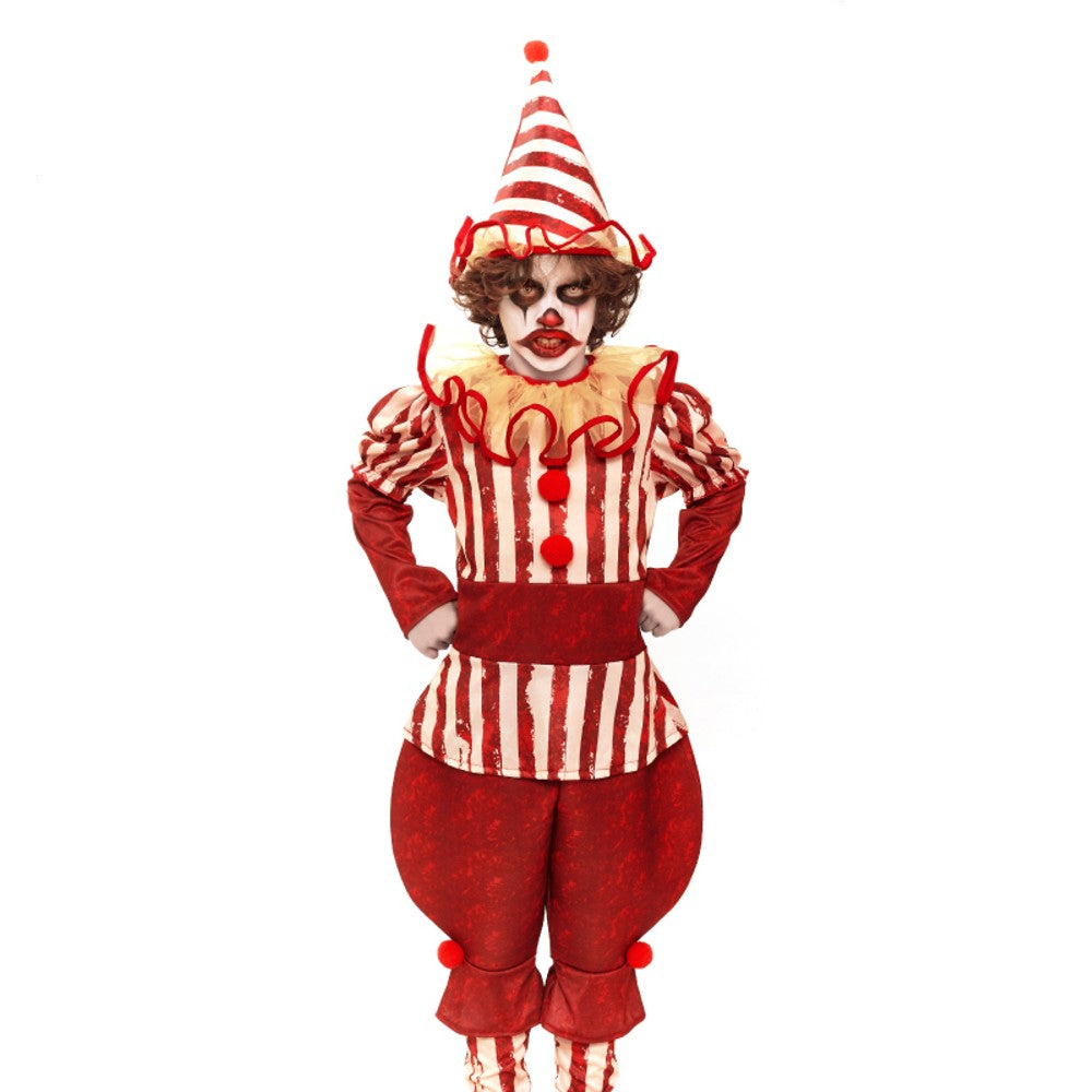 Disfraz Payaso Loco Niño Infantil Para Fiestas Halloween Carnaval Teatro