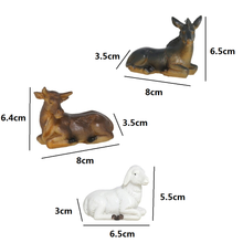 Cargar imagen en el visor de la galería, Set Buey y Burro / Set Buey, Burro y Oveja de Resina para Belén Pesebre Nacimiento Decoracion de Navidad
