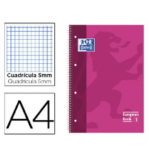 Cargar imagen en el visor de la galería, Cuaderno A4+ Cuadrícula 5x5, Tapa Extradura, 80 Hojas tapa dura libreta espiral
