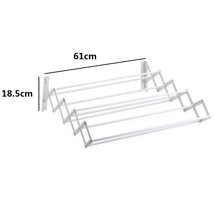 Cargar imagen en el visor de la galería, Tendedero de ropas Extensible DE PARED Ancho 61 CMS 9 VARILLAS Extensible acordeon 4,50 MTS CONFORTIME
