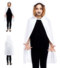 Cargar imagen en el visor de la galería, Capa Negra o Roja con capucha  Para Disfraz Vampiro 90 cm y 140 cm niños y adultos
