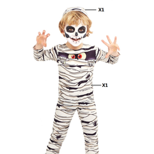 Cargar imagen en el visor de la galería, Disfraz Momia Sangienta Unisex Niño Niña Infantil Sonriente Para Halloween Carnaval
