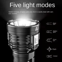 Cargar imagen en el visor de la galería, Linterna Recargable 8 LED De Alta Potencia 5W 350 LM 4 Modos con Luz Lateral COB - Maxia Market
