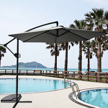 Cargar imagen en el visor de la galería, Sombrilla Parasol Excéntrico ø 300 cm Estructura Aluminio Tela de Poliéster de 180 g/m² Terraza Jardin Camping Playa (copia)
