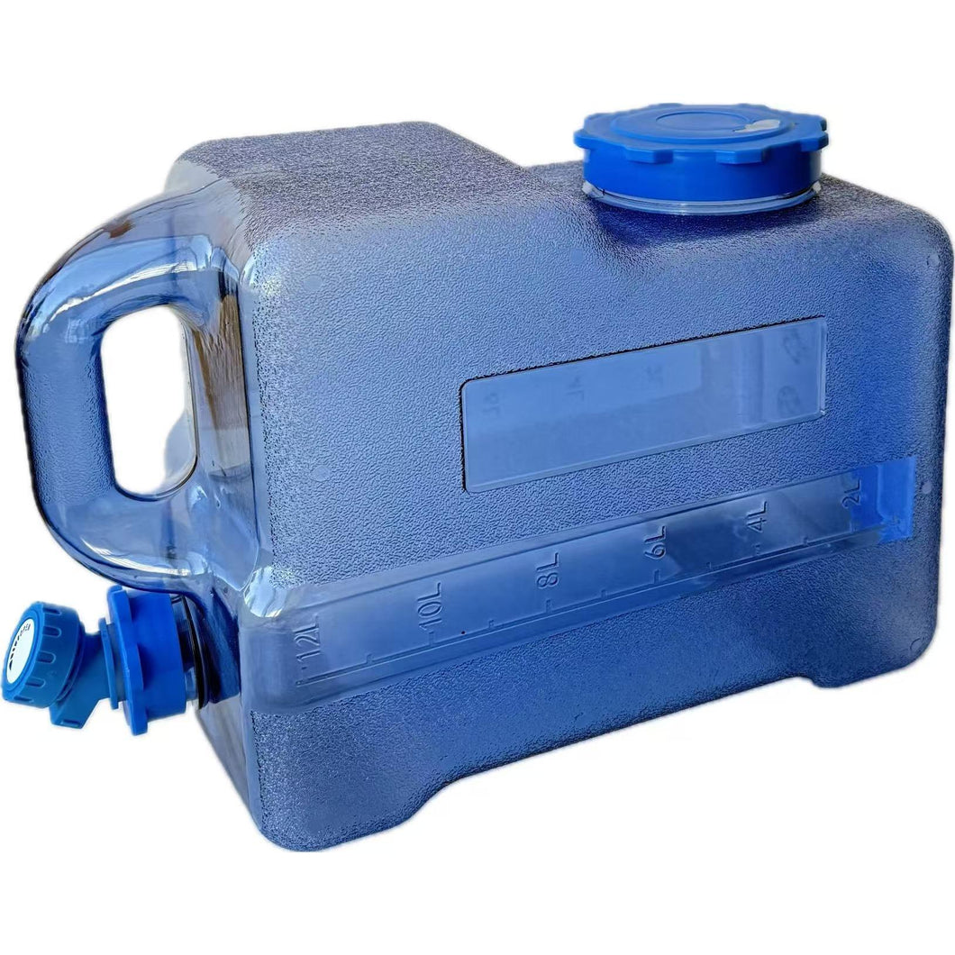 GARRAFACON con GRIFO Dispensador de agua con grifo de plástico PETG 12 L para frigorífico, Garrafa Depósito para bebidas rellenable ideal para oficina, acampada, zumos y cócteles