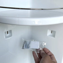 Cargar imagen en el visor de la galería, Estanteria Rinconera de baño Blanco Varilla Cromo
