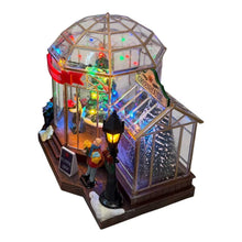 Cargar imagen en el visor de la galería, Escena Floriteria Con Luz Led y Música Navideña para Decorción de Navidad
