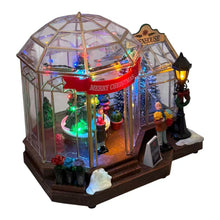 Cargar imagen en el visor de la galería, Escena Floriteria Con Luz Led y Música Navideña para Decorción de Navidad
