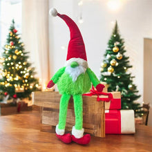 Cargar imagen en el visor de la galería, Muñeco Gnomo Verde sentado Navideño – Decoración de Navidad
