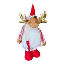 Cargar imagen en el visor de la galería, Muñeco Reno Extensible Navideño 64-103 cm – Decoración de Navidad en Tono Rojo
