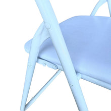 Cargar imagen en el visor de la galería, Silla Plegable PVC Asiento Acolchado, comedor, salón, sala de estar, casa, individual, metal
