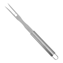 Cargar imagen en el visor de la galería, Set de Barbacoa 4 Piezas de Acero Inoxidable – Estuche Profesional con Pinza, Cuchillo, Espátula y Tenedor – Utensilios BBQ Resistentes
