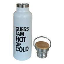 Cargar imagen en el visor de la galería, Termo Decorado 500ml Acero Inoxidable 304 con Asa – Botella Térmica Frío y Calor con Tapa Bambú – Color Aleatorio
