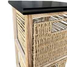 Cargar imagen en el visor de la galería, Mueble Cajonera con Ruedas 3 Cajones | Estructura Paulownia/MDF/Álamo | Blanco o Natural | 77,5x29x27 cm
