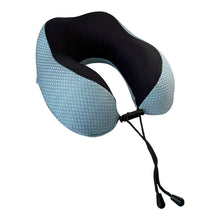 Cargar imagen en el visor de la galería, Cojín de Viaje Ergonómico de Espuma con Memoria – Almohada Cervical de Poliéster y Poliuretano 25x25 cm, Ajustable y Transpirable
