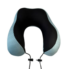 Cargar imagen en el visor de la galería, Cojín de Viaje Ergonómico de Espuma con Memoria – Almohada Cervical de Poliéster y Poliuretano 25x25 cm, Ajustable y Transpirable
