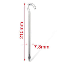 Cargar imagen en el visor de la galería, Piquetas Metálicas Reforzadas para Camping 8 Piezas Ø7.8mm x 21cm – Estacas de Acero Pesado para Tienda de Campaña y Toldos
