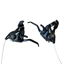 Cargar imagen en el visor de la galería, Par de Palancas de Cambio y Freno 3x8 Velocidades para Bicicleta MTB - Combo Dual Control 24V
