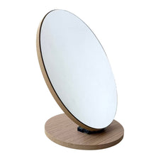 Cargar imagen en el visor de la galería, Espejo de Bambú Ajustable – Espejo de Mesa con Soporte Plegable, Diseño Natural y Ángulo Regulable
