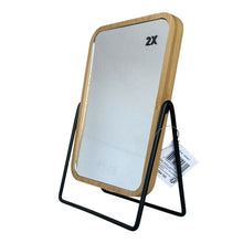 Cargar imagen en el visor de la galería, Espejo de Bambú Ajustable – Espejo de Mesa con Soporte Plegable, Diseño Natural y Ángulo Regulable
