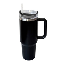 Cargar imagen en el visor de la galería, Taza Termo de Viaje 1.2L de Acero Inoxidable con Asa y Pajita | Vaso Térmico Doble Pared para Coche | Mantiene Frío y Caliente
