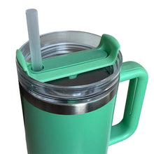 Cargar imagen en el visor de la galería, Taza Termo de Viaje 1.2L de Acero Inoxidable con Asa y Pajita | Vaso Térmico Doble Pared para Coche | Mantiene Frío y Caliente
