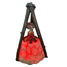 Cargar imagen en el visor de la galería, Estufa Fuego con Luz LED para Belén - Accesorios Decorativos de Resina, 3 Modelos Rústicos para Nacimiento de Navidad (Pilas Incluidas)
