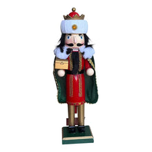 Cargar imagen en el visor de la galería, Conjunto de 3 Figuras de los Reyes Magos Cascanueces de Madera - Adorno Tradicional para Navidad y Día de Reyes
