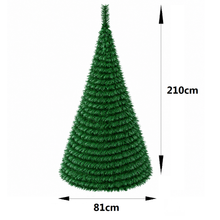 Cargar imagen en el visor de la galería, Árbol de Navidad Plegable Tipo Cono con Soporte - Pop Up Pino Navideño Desmontable, Fácil Montaje y Almacenaje Compacto para Hogar y Oficina
