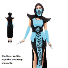 Cargar imagen en el visor de la galería, Disfraz Ninja Kombat Mujer Adulto para Carnaval Fiesta Teatro
