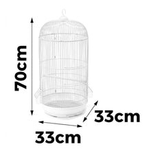 Cargar imagen en el visor de la galería, Jaula Redonda para Pájaros Pequeños y Medianos con Comederos y Accesorios - Color Aleatorio
