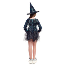Cargar imagen en el visor de la galería, Disfraz Bruja de Telaraña Infantil Niña Para Halloween Carnaval Teatro
