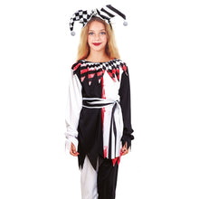 Cargar imagen en el visor de la galería, Disfraz Bufona Negra Niña Infantil Para Fiestas Halloween Carnaval Teatro
