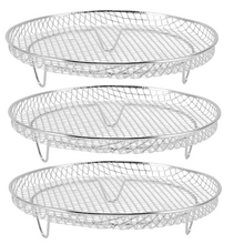 Cargar imagen en el visor de la galería, Set 3 Rejilla Redonda Apilable para Freidora de Aire Quttin ø 20 x 4.5cm
