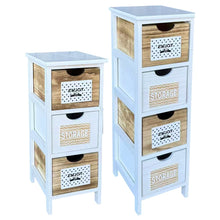 Cargar imagen en el visor de la galería, Mueble Sinfonier Cajonera Cómoda de Madera Vintage y Blanco para Habitación Decoracion a la Casa
