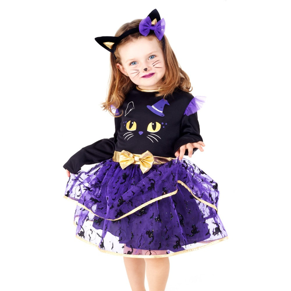 Disfraz Baby Cat Gata Gatita Bebé NIña Para Halloween Carnaval Teatro