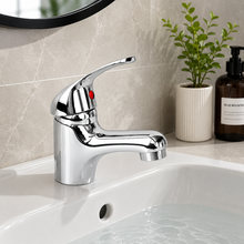Cargar imagen en el visor de la galería, Grifo de Lavabo Monomando Cromado ATLÁNTICO – Cuerpo de Zinc 380 g, Cartucho Cerámico 35 mm
