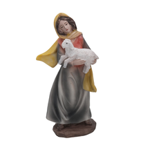 Cargar imagen en el visor de la galería, Set de 3 figuras de pastores para Belén en distintos modelos en Resina 18 cm para Decoración de Navidad
