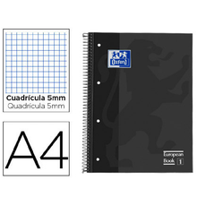 Cargar imagen en el visor de la galería, Cuaderno A4+ Cuadrícula 5x5, Tapa Extradura, 80 Hojas tapa dura libreta espiral
