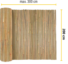 Cargar imagen en el visor de la galería, Valla de Protección Bambú Natural Ocultación y Protección – Visual y Viento de Caña Balcones Terrazas y Jardín – Robusto Biombo de Bambú Resistente a la Intemperie
