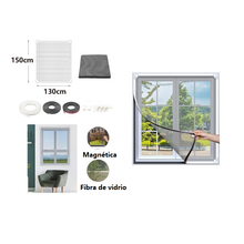 Cargar imagen en el visor de la galería, Mosquitera Magnética de Fibra Vidrio Recortable Para Ventana, Magnetismo Fuerte, Fácil de Instalar
