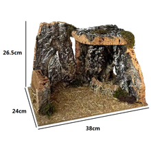 Cargar imagen en el visor de la galería, Cueva de Corcho Navideño Para Decoracion Navidad de Belén Nacemiento
