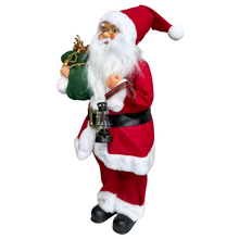 Cargar imagen en el visor de la galería, Figura Papa Noel Santa Clau de Pie con Regalo a la Mano Para Decoración de Navidad
