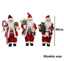 Cargar imagen en el visor de la galería, Figura Papa Noel Santa Clau de Pie con Regalo a la Mano Para Decoración de Navidad
