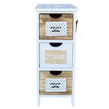 Cargar imagen en el visor de la galería, Mueble Sinfonier Cajonera Cómoda de Madera Vintage y Blanco para Habitación Decoracion a la Casa
