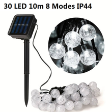 Cargar imagen en el visor de la galería, Guirnalda Luces Led Solar Exterior Cadena de Luces Impermeable, 8 Modos De Iluminación para Jardín, Boda, Vacaciones, Navidad, Terraza, Fiestas
