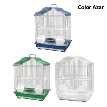 Cargar imagen en el visor de la galería, Jaula para Pájaros con Comederos y Bandeja Extraíble 30 × 23 × 39 cm – Colores Surtidos (Envío Aleatorio)
